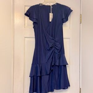 Ramy Brook Navy Blue Midi Dress with Elegant Silhouette